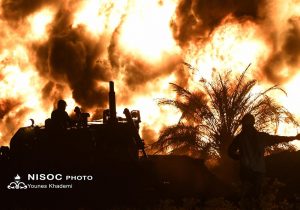میدان نفتی شادگان با دستکاری عوامل ناشناس دچار آتش سوزی شد